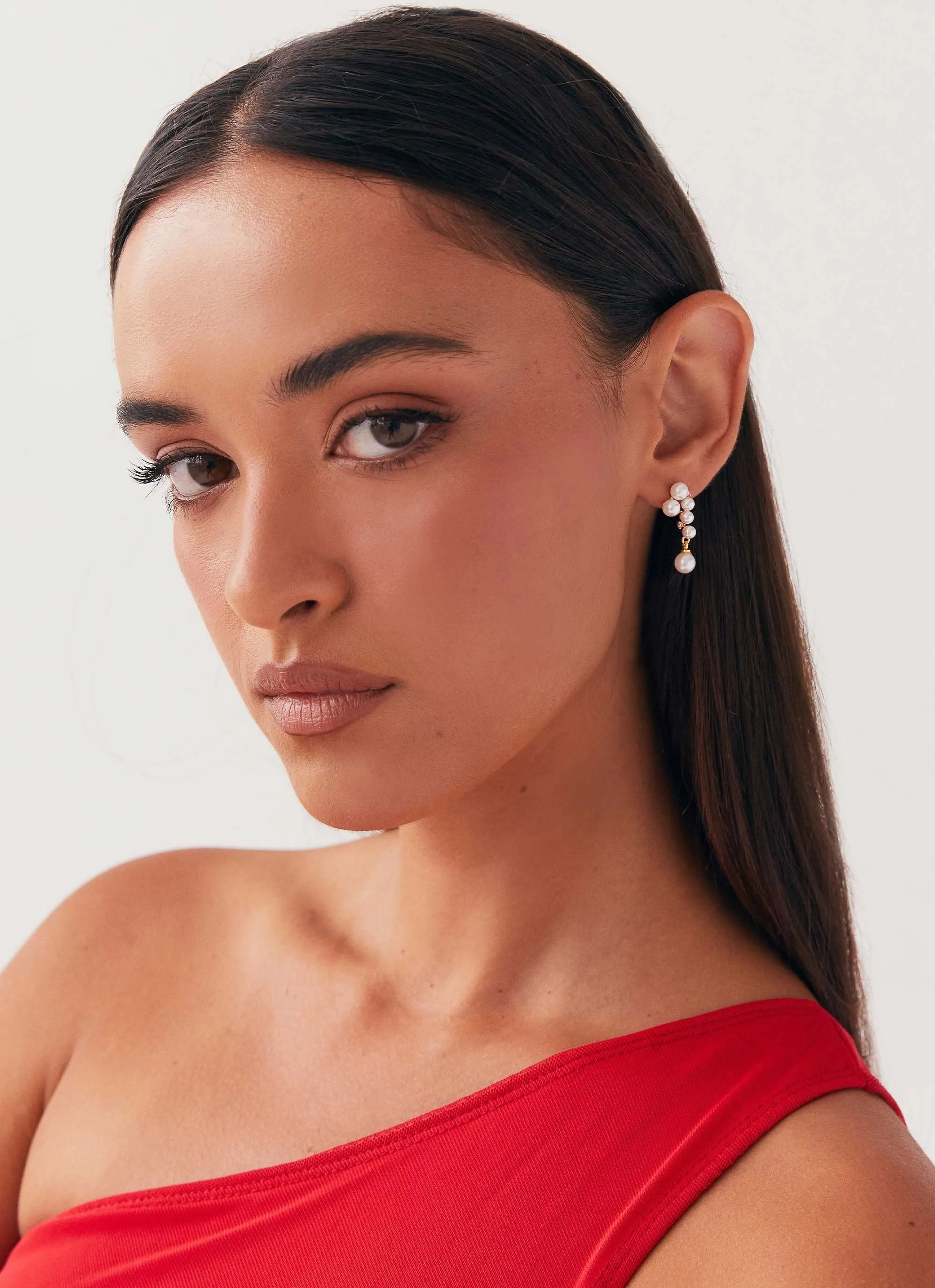 Saffron Pearl Earring - Pearl sold by Peppermayo