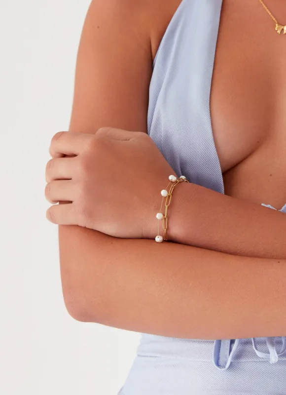 Date Me Bracelet - Gold sold by Peppermayo