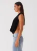 Elysia Chiffon Top - Black sold by Peppermayo