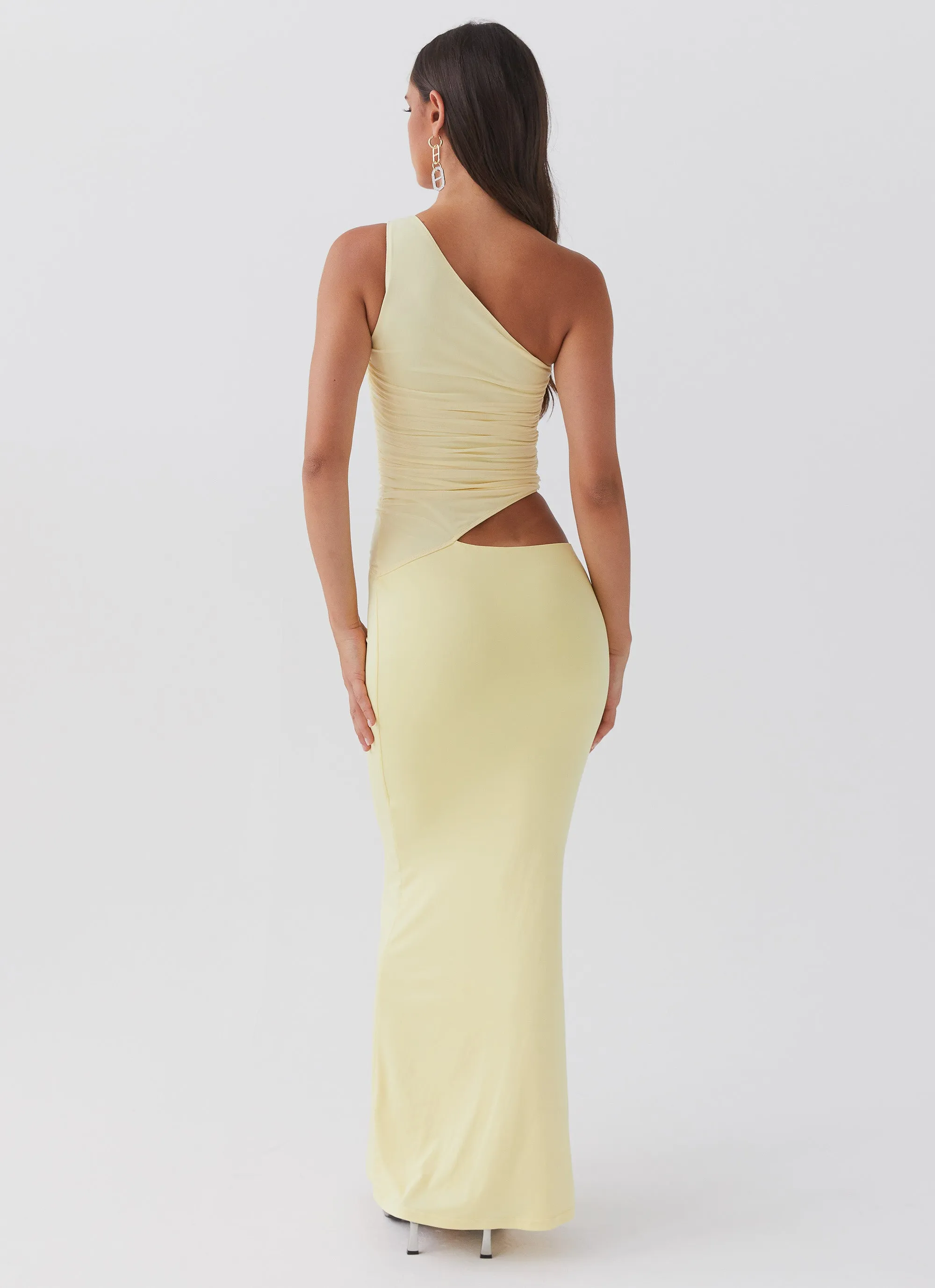 Seranella One Shoulder Maxi Dress - Lemon sold by Peppermayo product image thumbnail 5