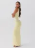 Seranella One Shoulder Maxi Dress - Lemon sold by Peppermayo