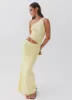 Seranella One Shoulder Maxi Dress - Lemon sold by Peppermayo