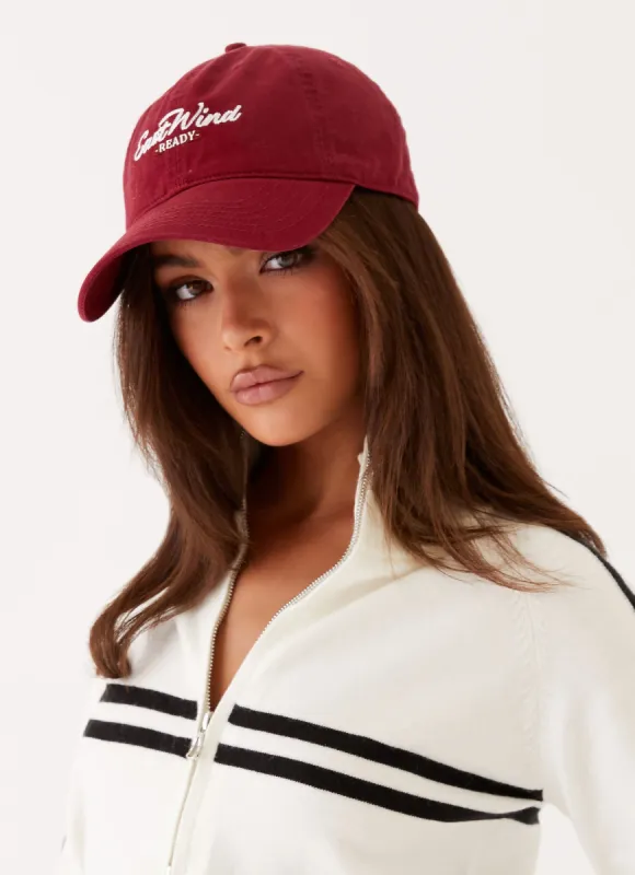 Rosehip Baseball Cap - Dark Red sold by Peppermayo