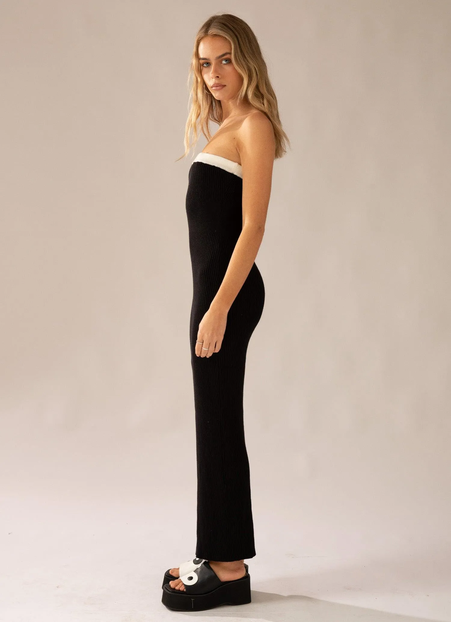 Hazey Knit Maxi Dress - Black sold by Peppermayo product image thumbnail 4