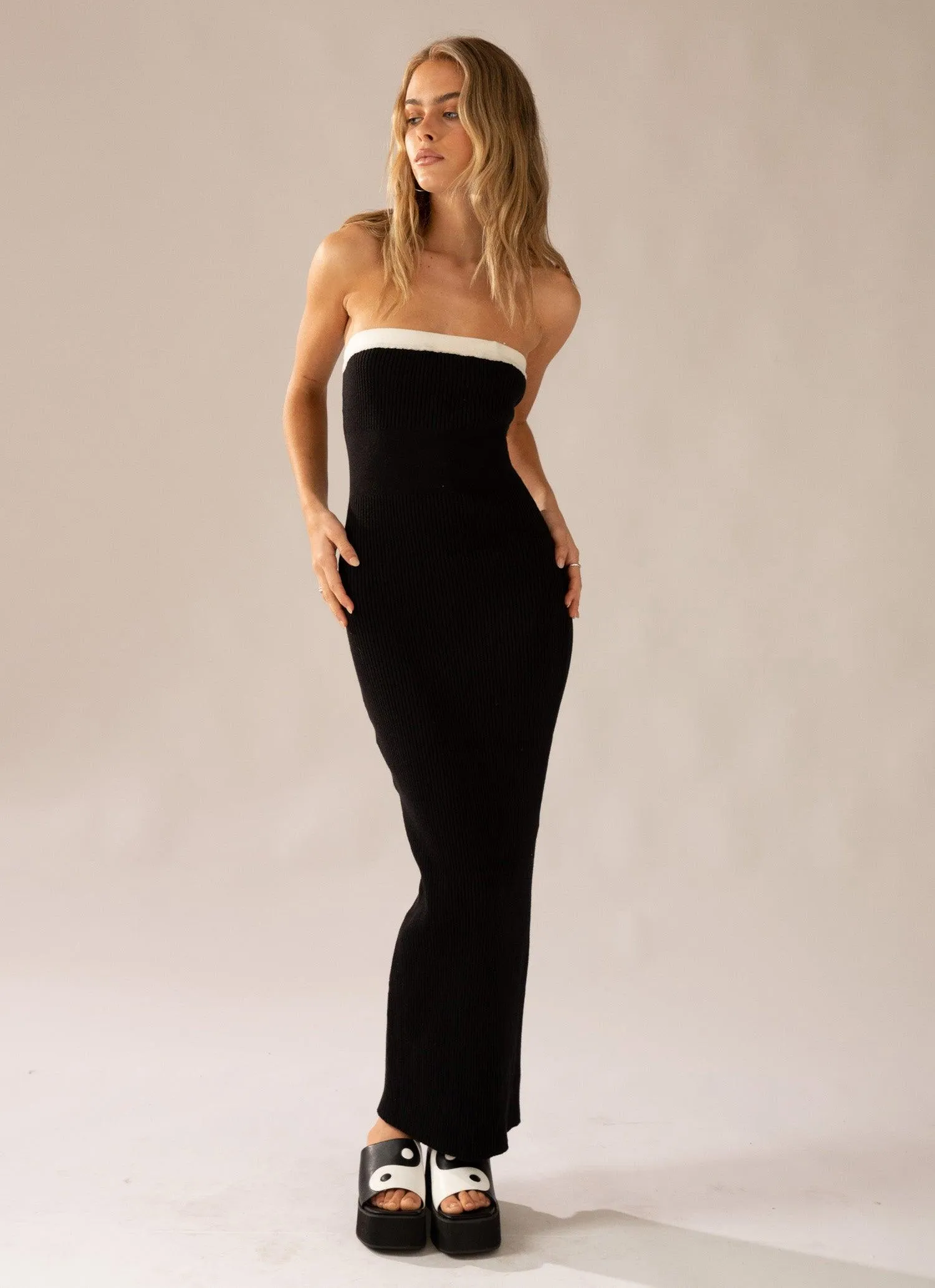 Hazey Knit Maxi Dress - Black sold by Peppermayo product image thumbnail 2