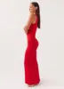 Seranella One Shoulder Maxi Dress - Cherry Red sold by Peppermayo