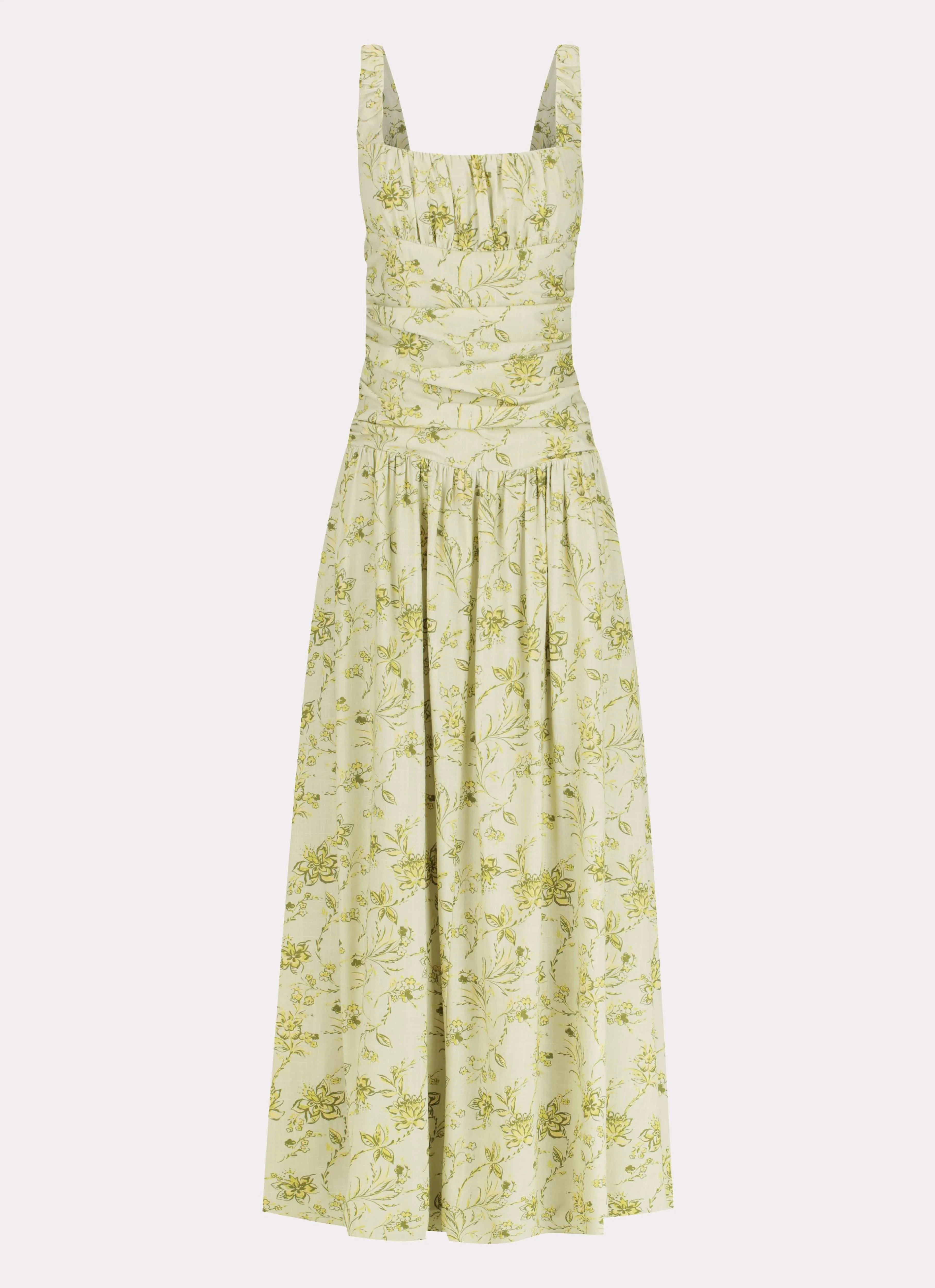 Zinna Linen Maxi Dress - Sage Floral sold by Peppermayo product image thumbnail 5