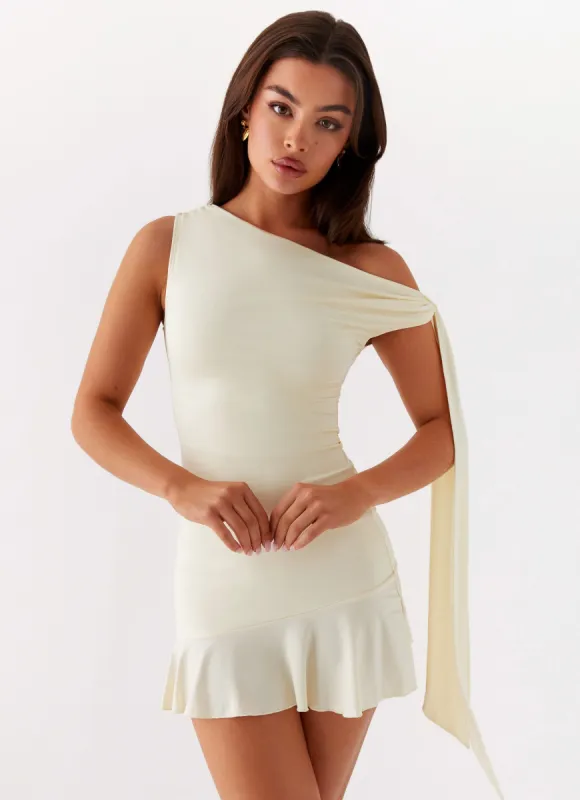 Palm House Mini Dress - Yellow sold by Peppermayo