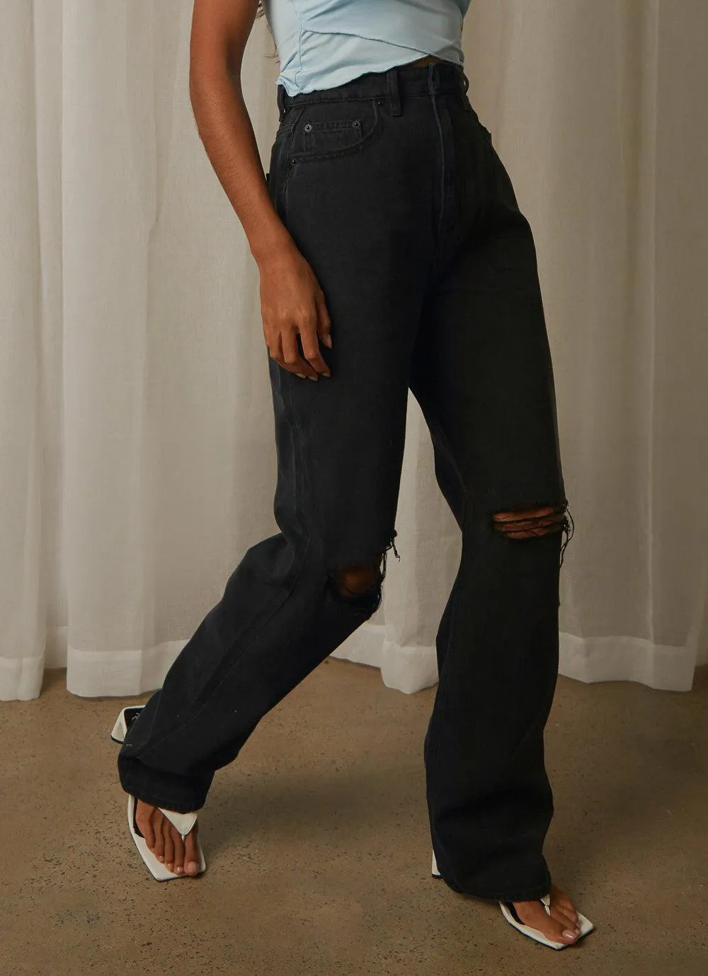 High Baggy Jean - Exalt Black sold by Peppermayo
