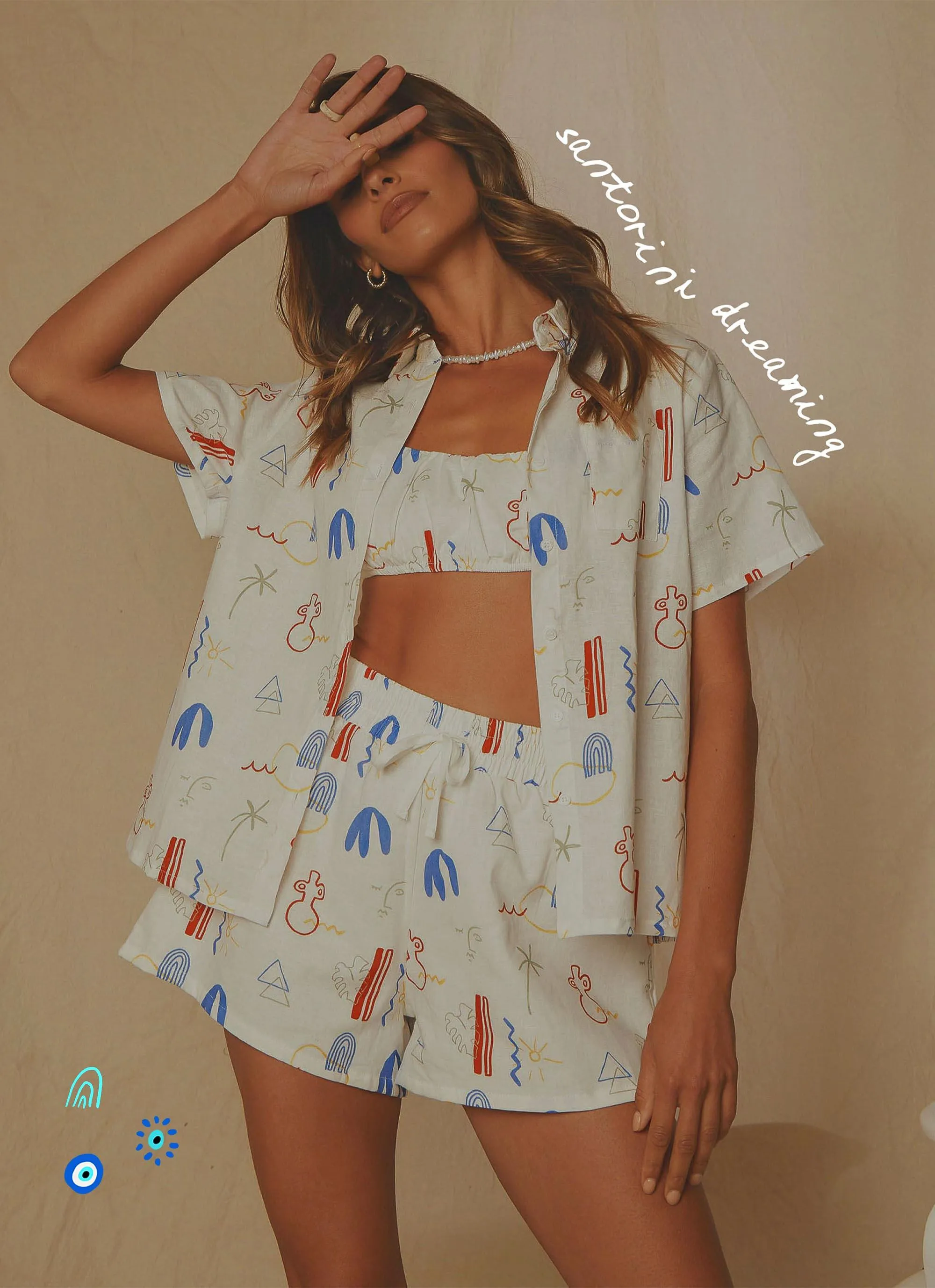 Rue Linen Shirt - Santorini sold by Peppermayo