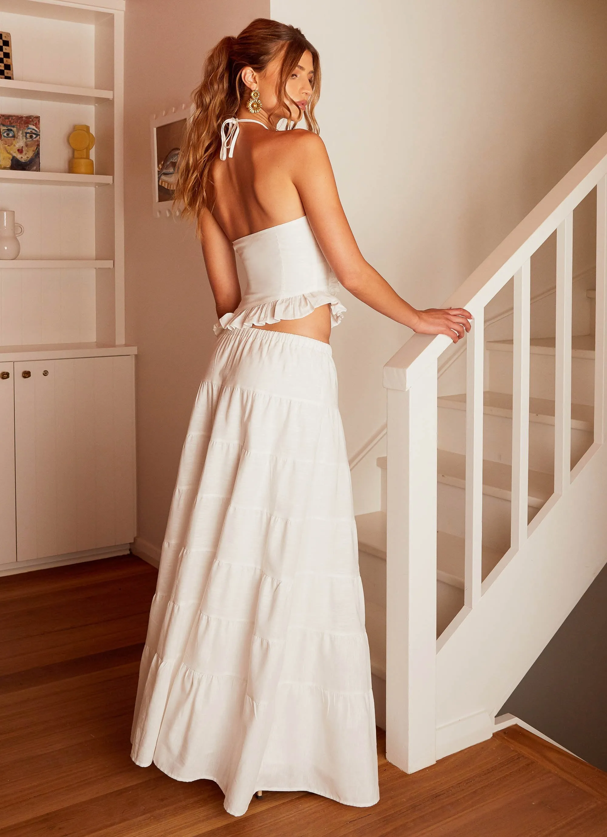 Mariella Linen Maxi Skirt - White sold by Peppermayo product image thumbnail 2