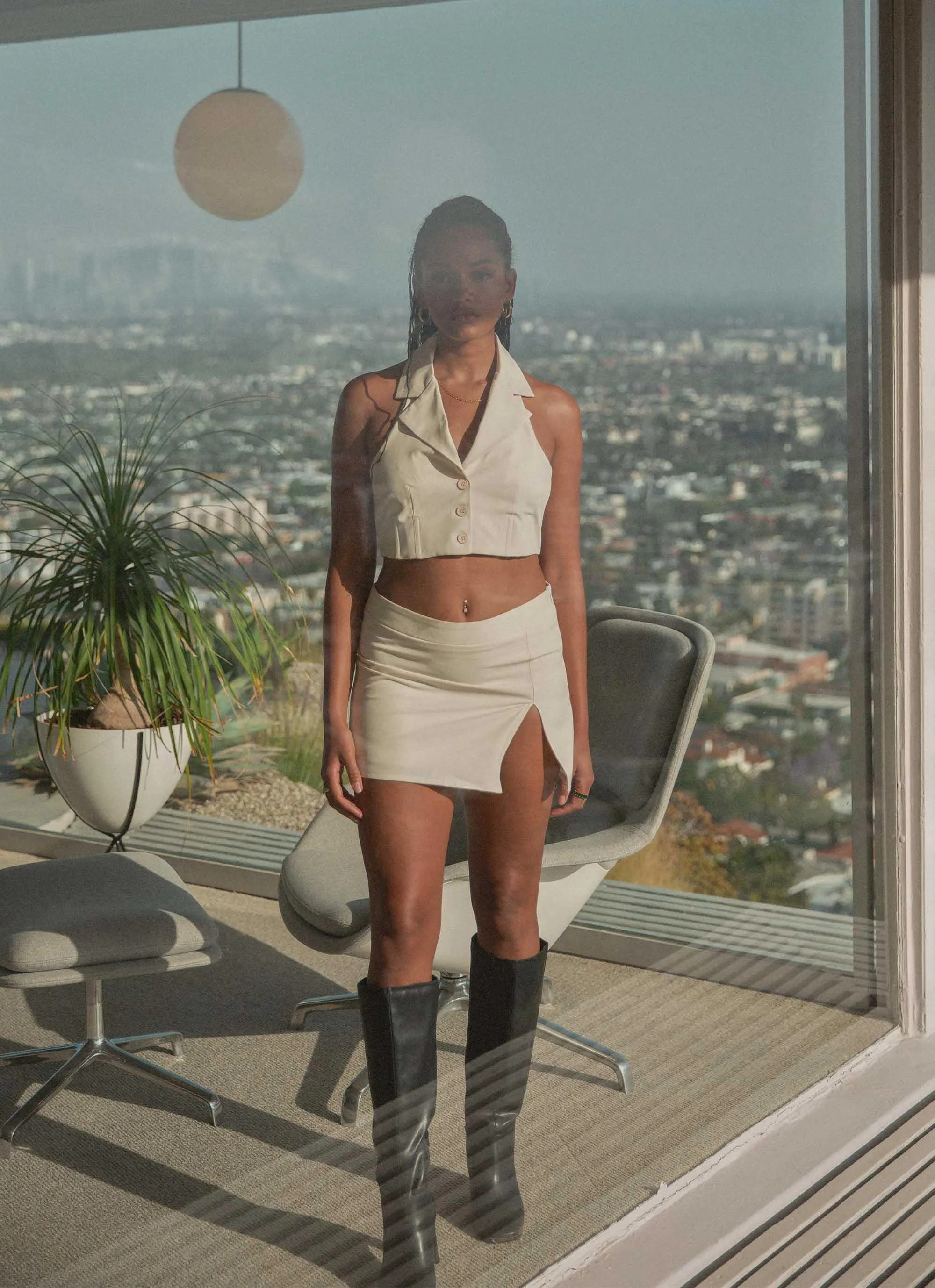 Easy Breezy Mini Skirt - Creme sold by Peppermayo product image thumbnail 2