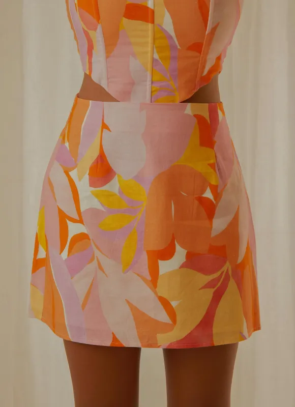 From The Beach Linen Mini Skirt - Paloma sold by Peppermayo