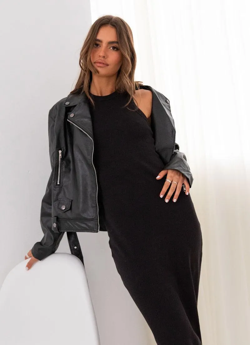 Blaze PU Biker Jacket - Black PU sold by Peppermayo