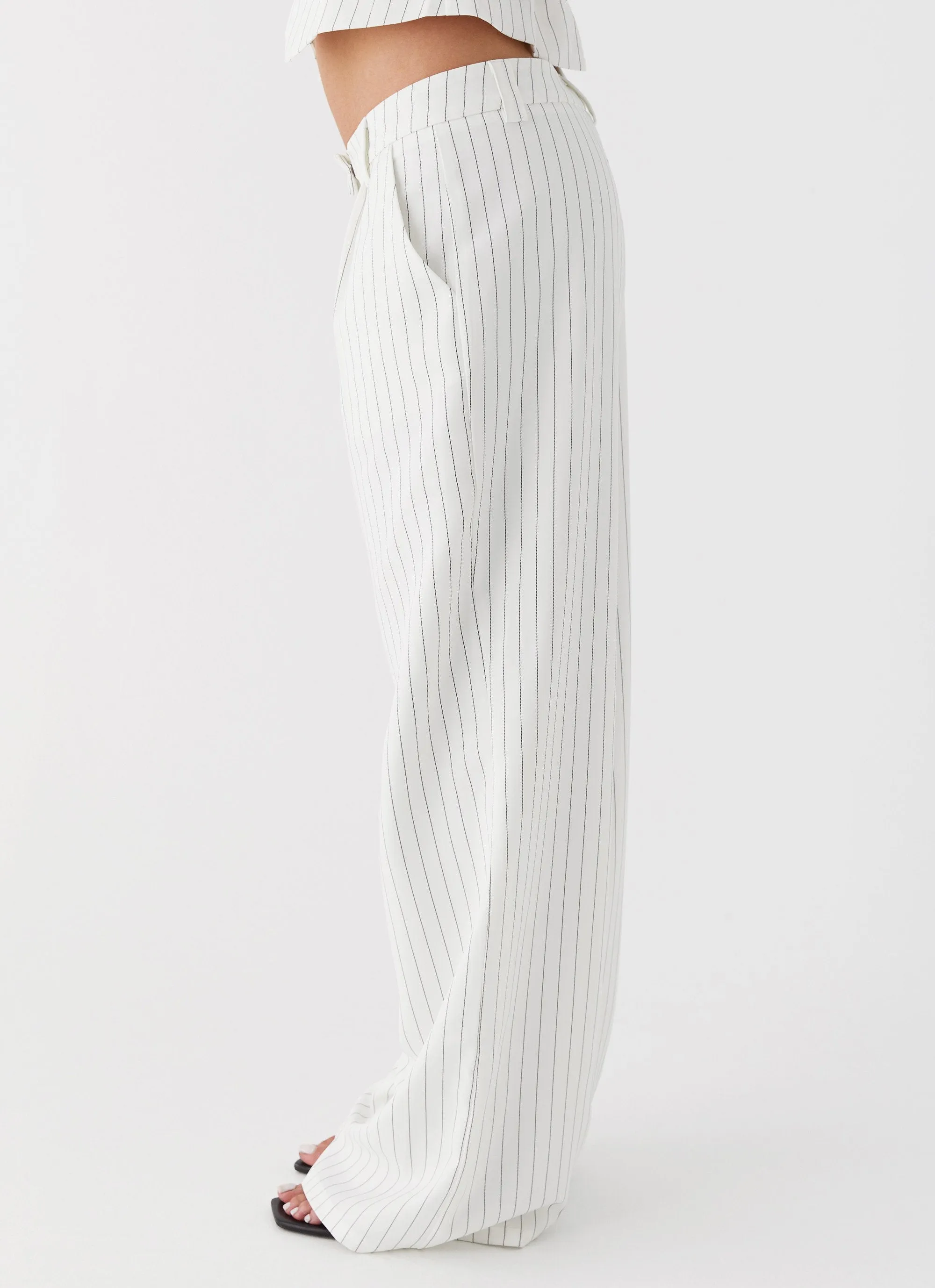 Midnight City Suit Pants - White Pinstripe sold by Peppermayo product image thumbnail 3