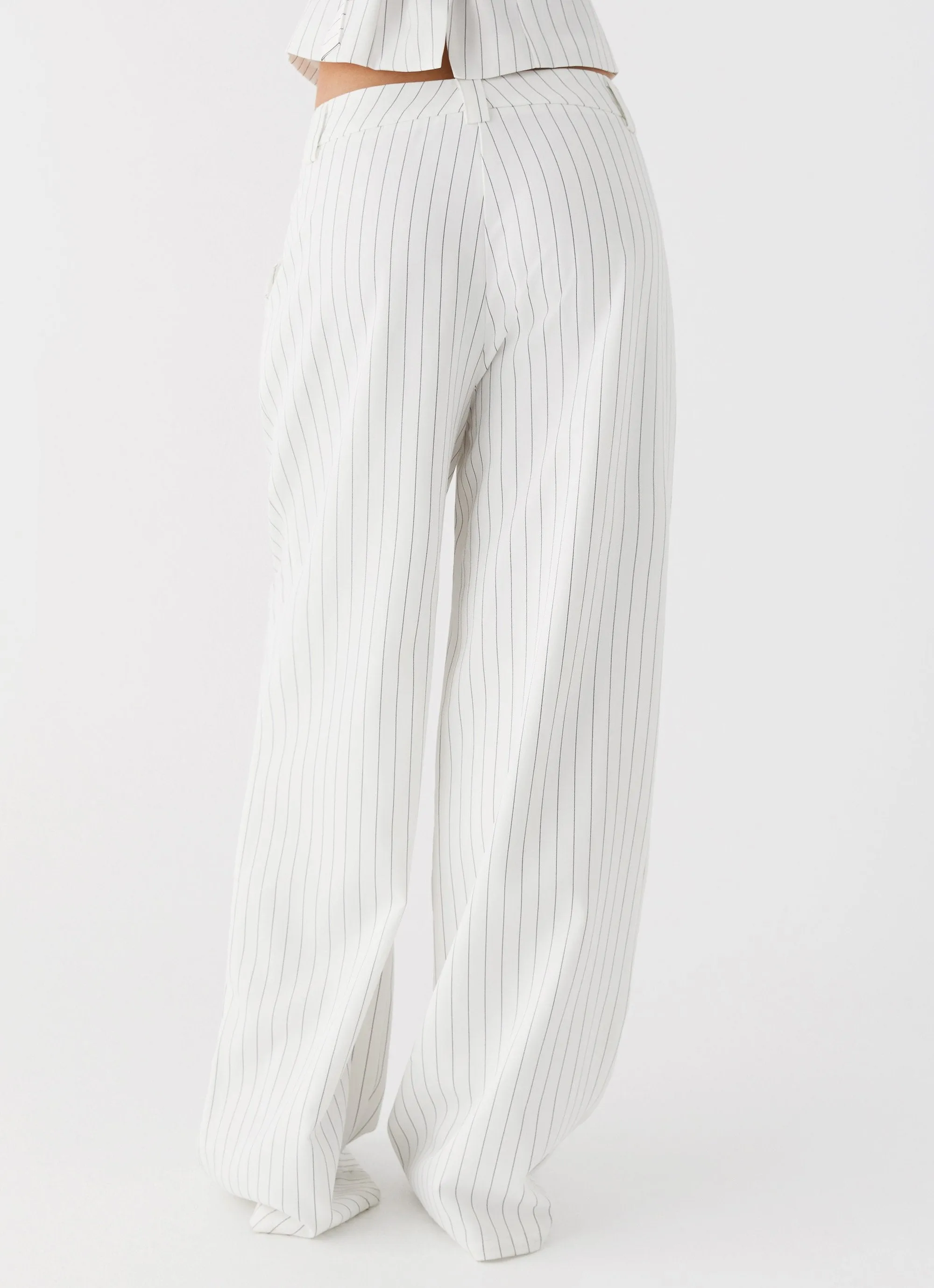 Midnight City Suit Pants - White Pinstripe sold by Peppermayo product image thumbnail 4