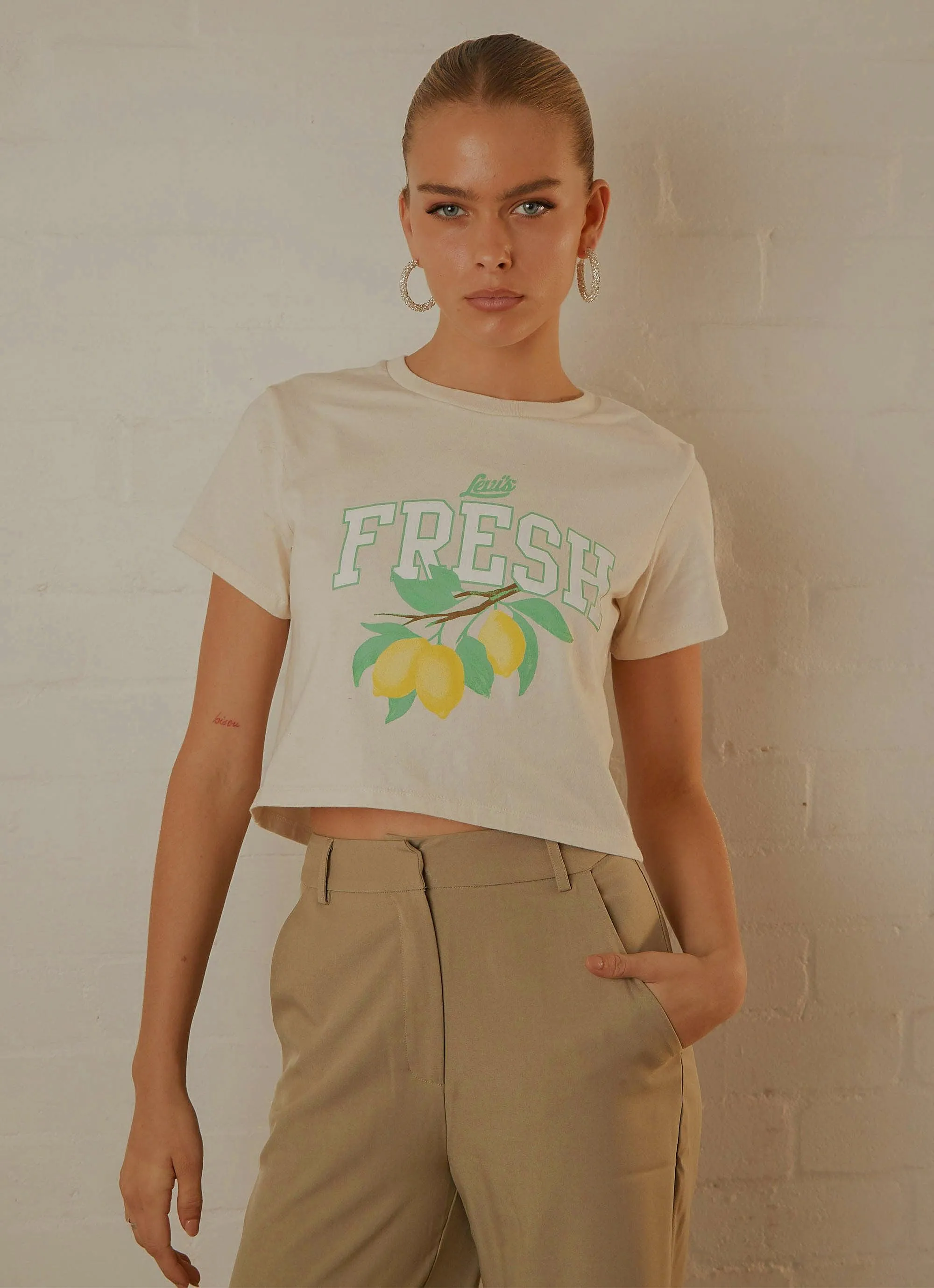 Cropped Jordie Tee - Undyed Greige sold by Peppermayo product image thumbnail 2