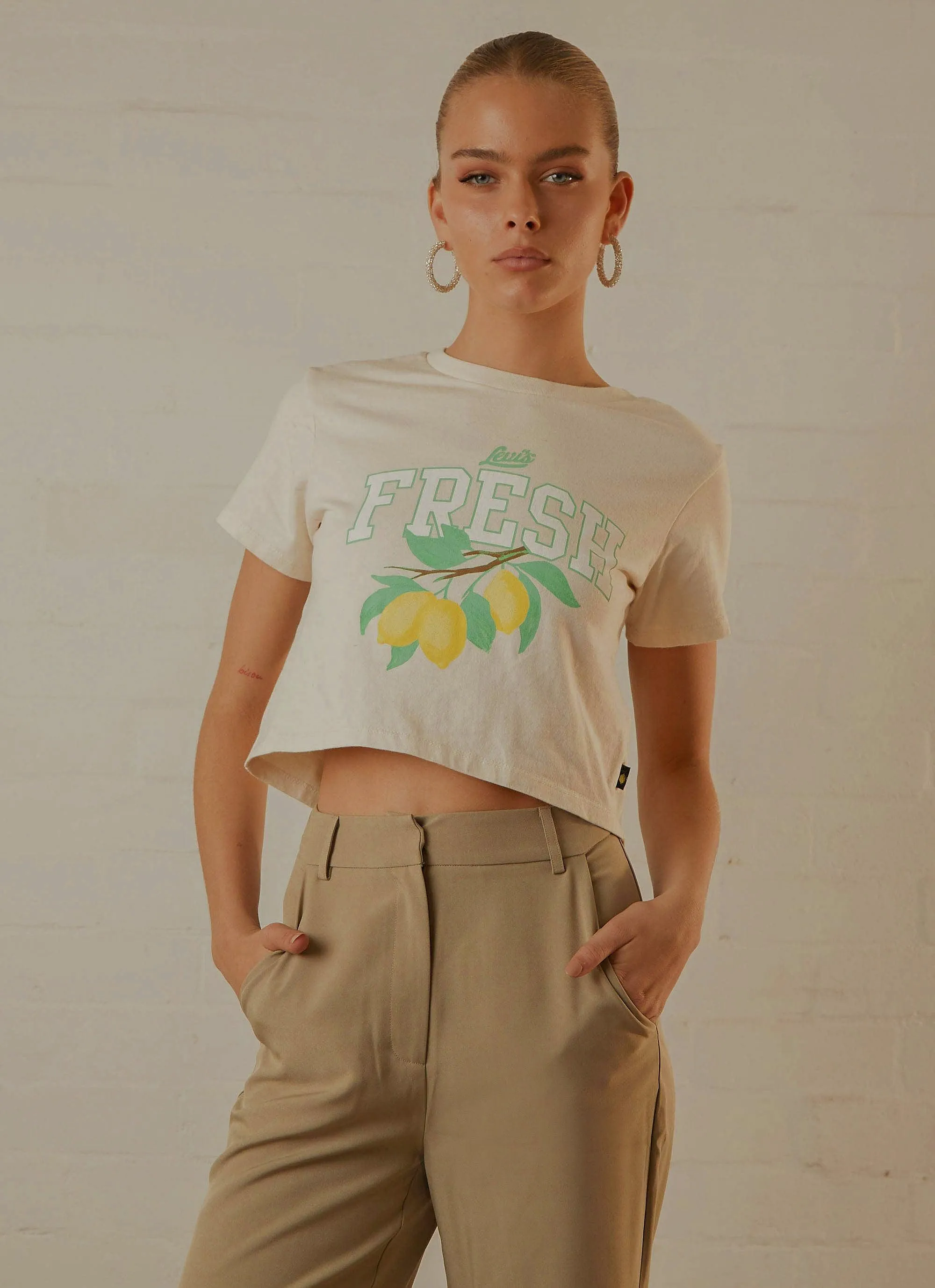 Cropped Jordie Tee - Undyed Greige sold by Peppermayo product image thumbnail 3