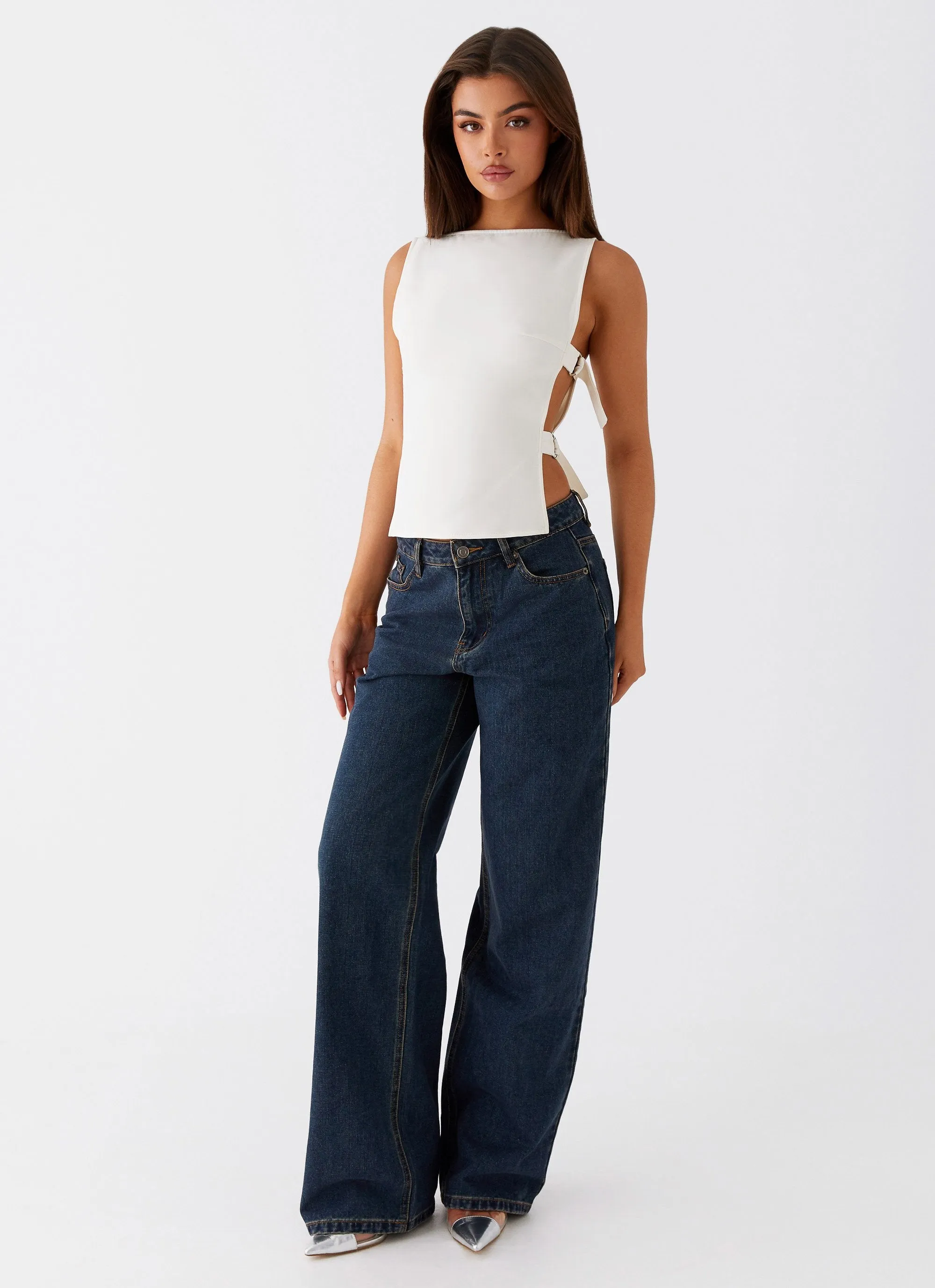 Cherish You Buckle Top - White sold by Peppermayo product image thumbnail 2