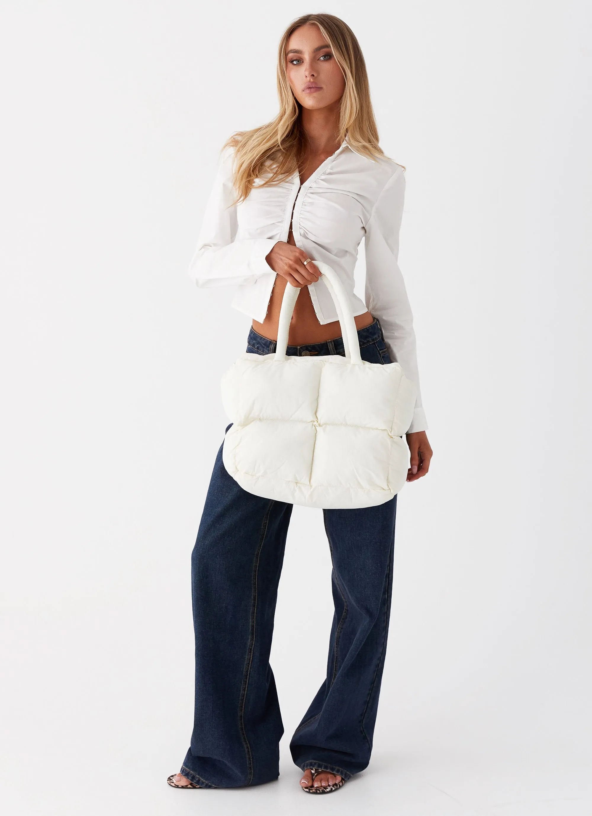 Annabelle Shoulder Bag - Ivory sold by Peppermayo