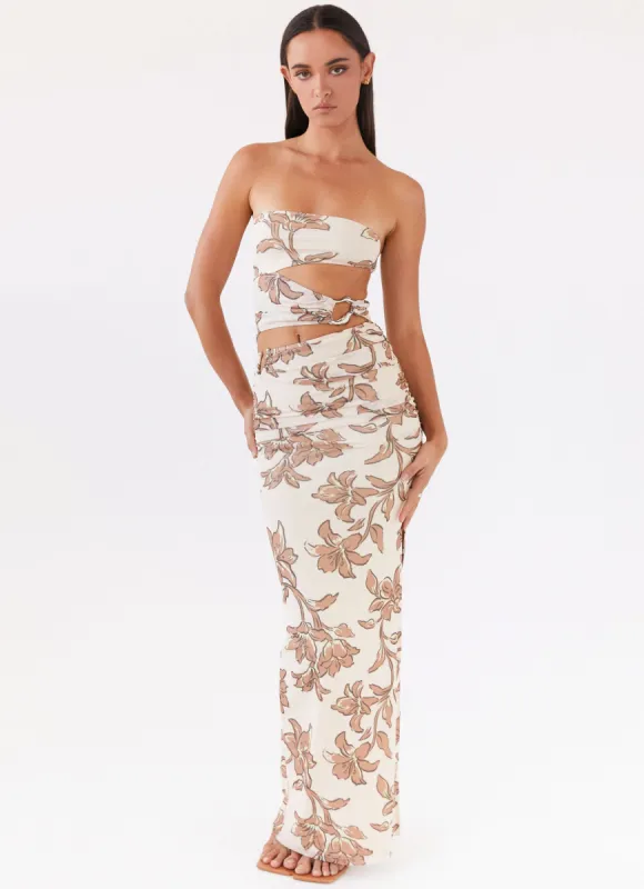 Into Pieces Mesh Maxi Dress - Hazel Bloom sold by Peppermayo