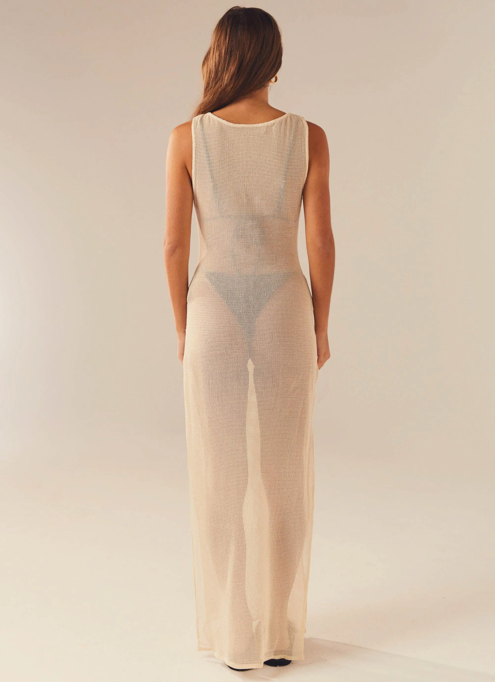 Caught Up Maxi Dress - Beige sold by Peppermayo product image thumbnail 4
