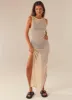Caught Up Maxi Dress - Beige sold by Peppermayo