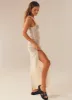 Caught Up Maxi Dress - Beige sold by Peppermayo