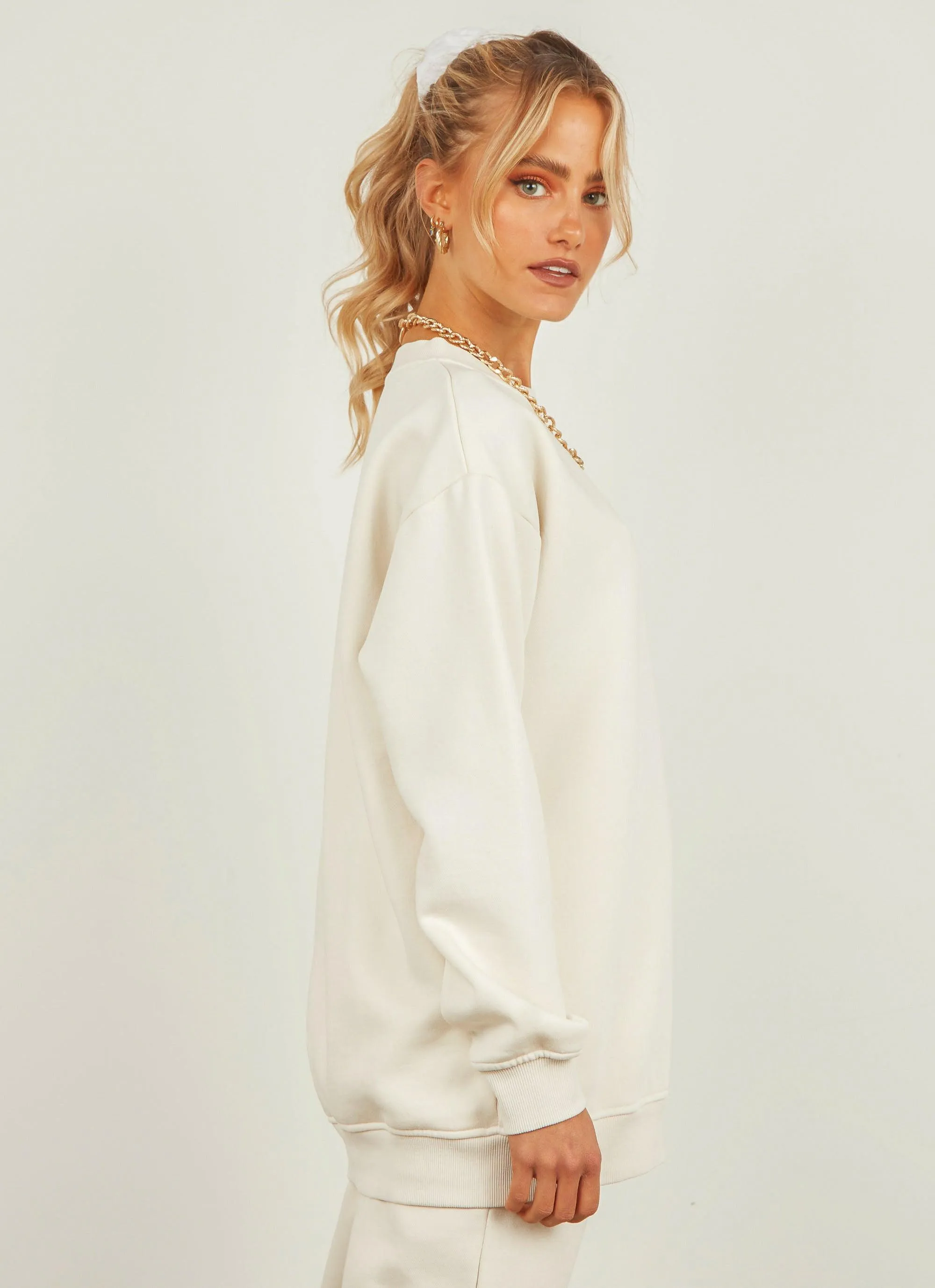 Carter Classic Boyfriend Sweat - Ecru sold by Peppermayo product image thumbnail 4