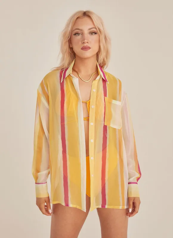 Sunkissed Dreams Shirt - Sunset Stripe sold by Peppermayo