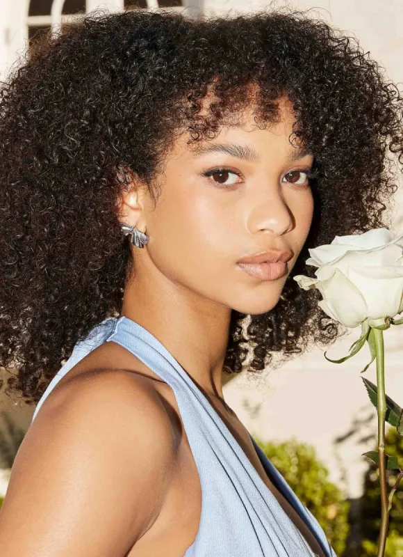 Kiyah Bow Earrings - Silver sold by Peppermayo