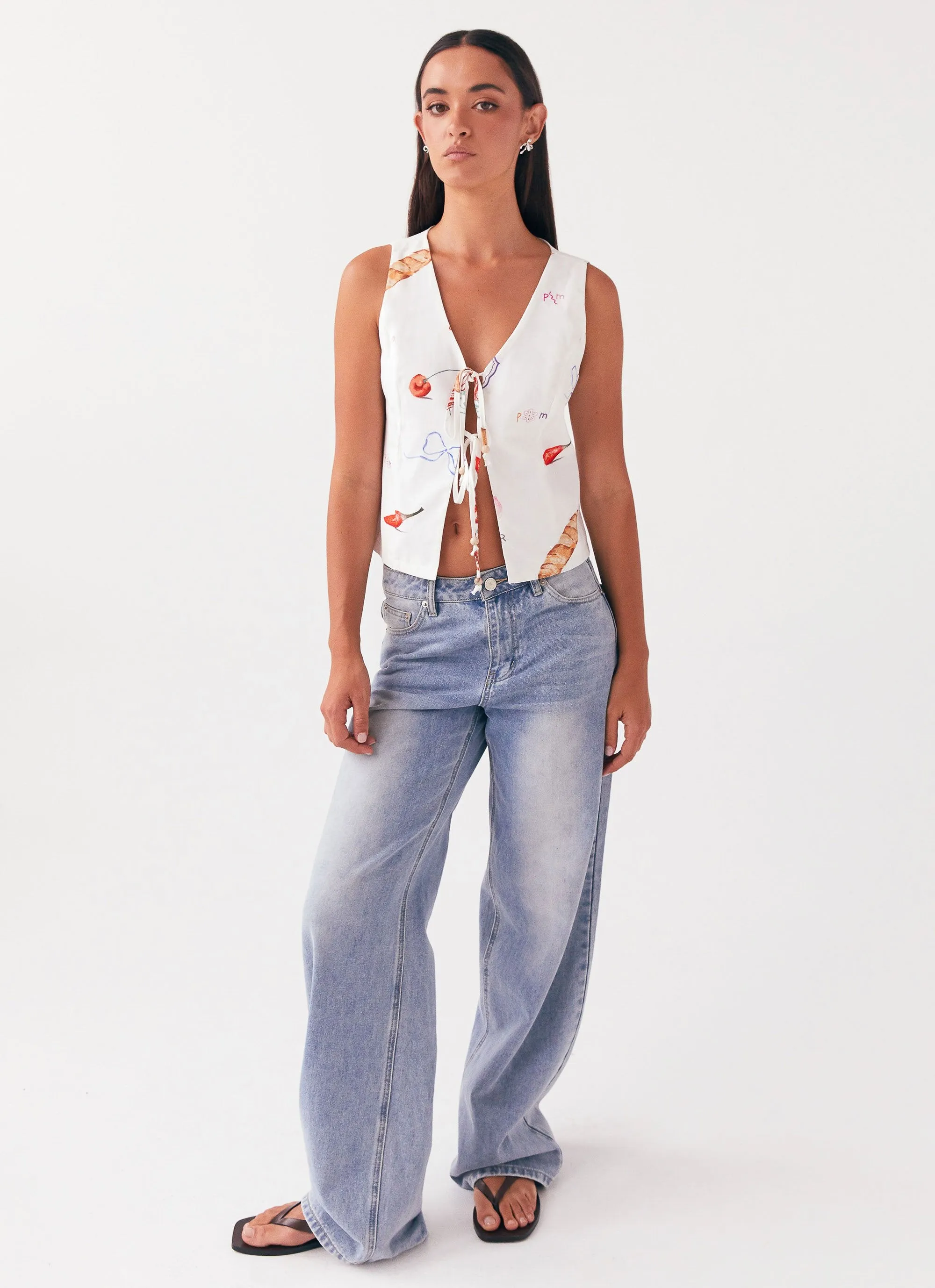 Tina Linen Vest Top - Banchetto sold by Peppermayo product image thumbnail 2