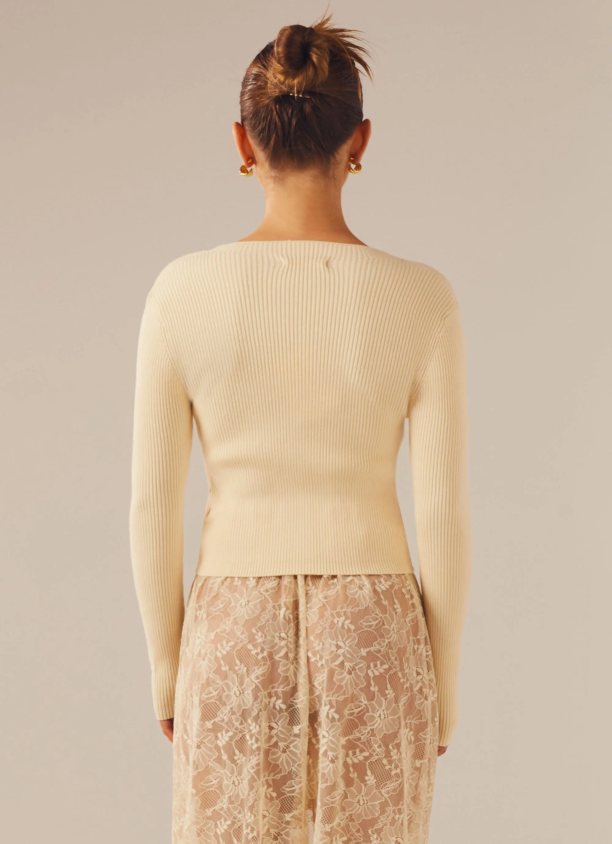 Beside You Knit Cardigan - Cream sold by Peppermayo product image thumbnail 5