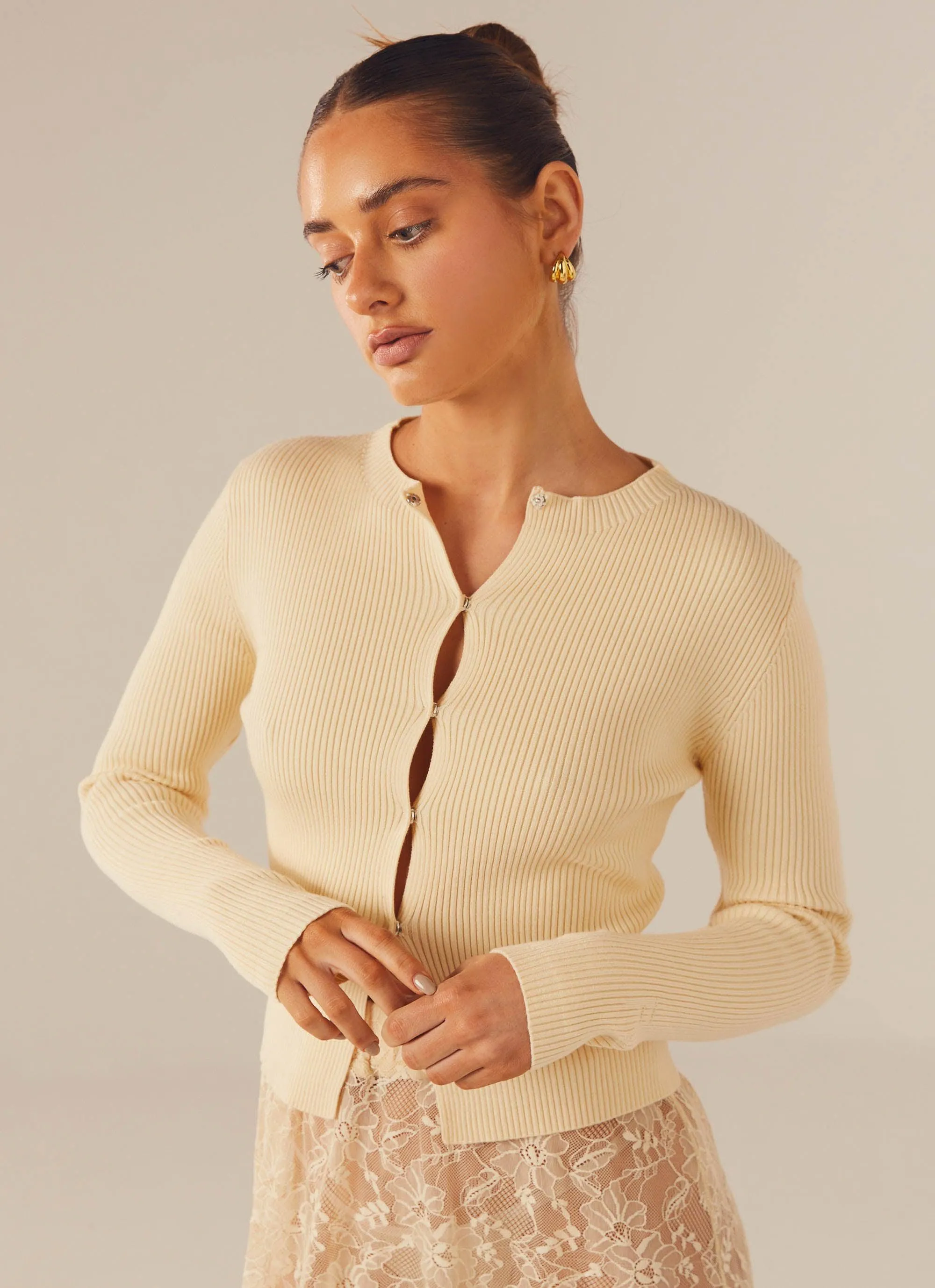 Beside You Knit Cardigan - Cream sold by Peppermayo product image thumbnail 2