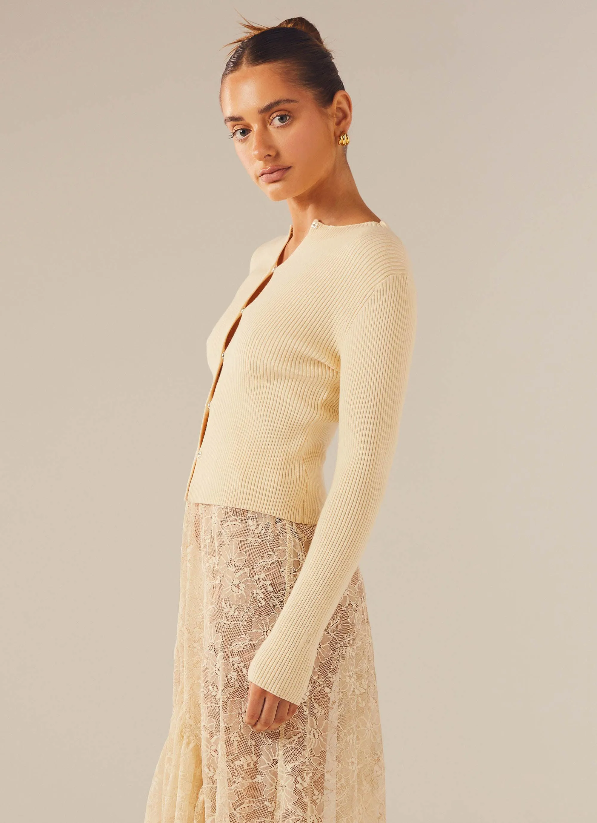 Beside You Knit Cardigan - Cream sold by Peppermayo product image thumbnail 4