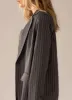 Mia Oversized Blazer - Charcoal sold by Peppermayo