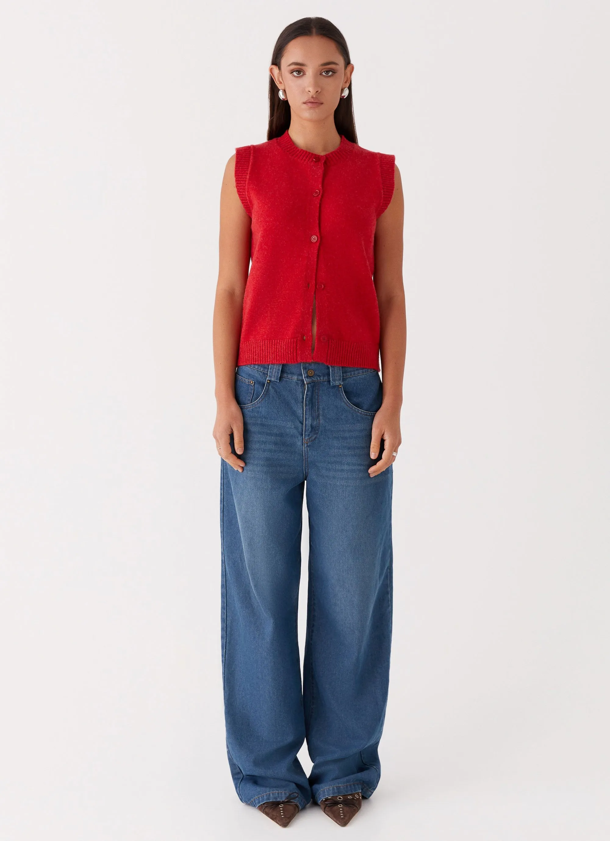 Hanson Knit Vest Top - Red sold by Peppermayo product image thumbnail 3