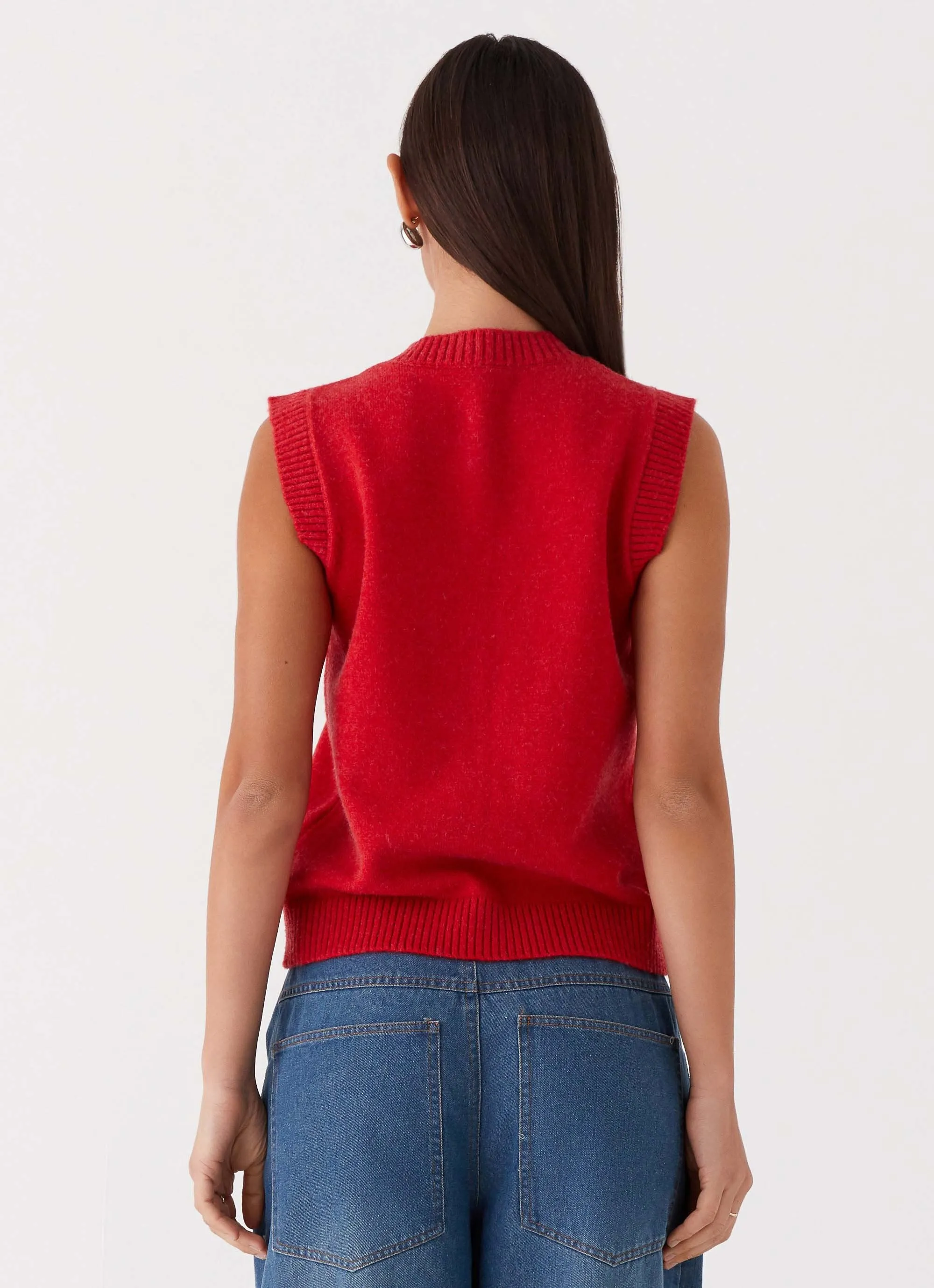 Hanson Knit Vest Top - Red sold by Peppermayo product image thumbnail 5