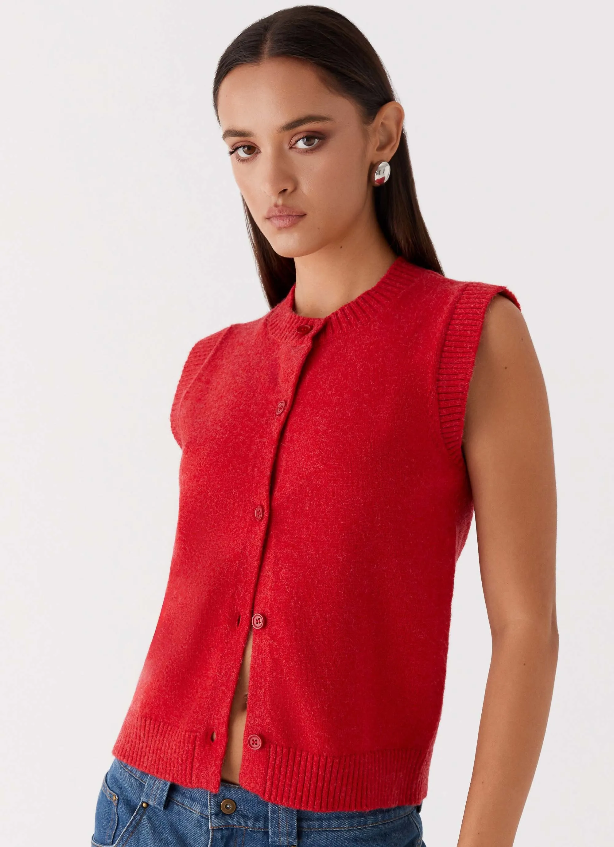 Hanson Knit Vest Top - Red sold by Peppermayo product image thumbnail 2