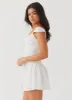 Island Dreams Mini Dress - White sold by Peppermayo
