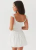 Island Dreams Mini Dress - White sold by Peppermayo