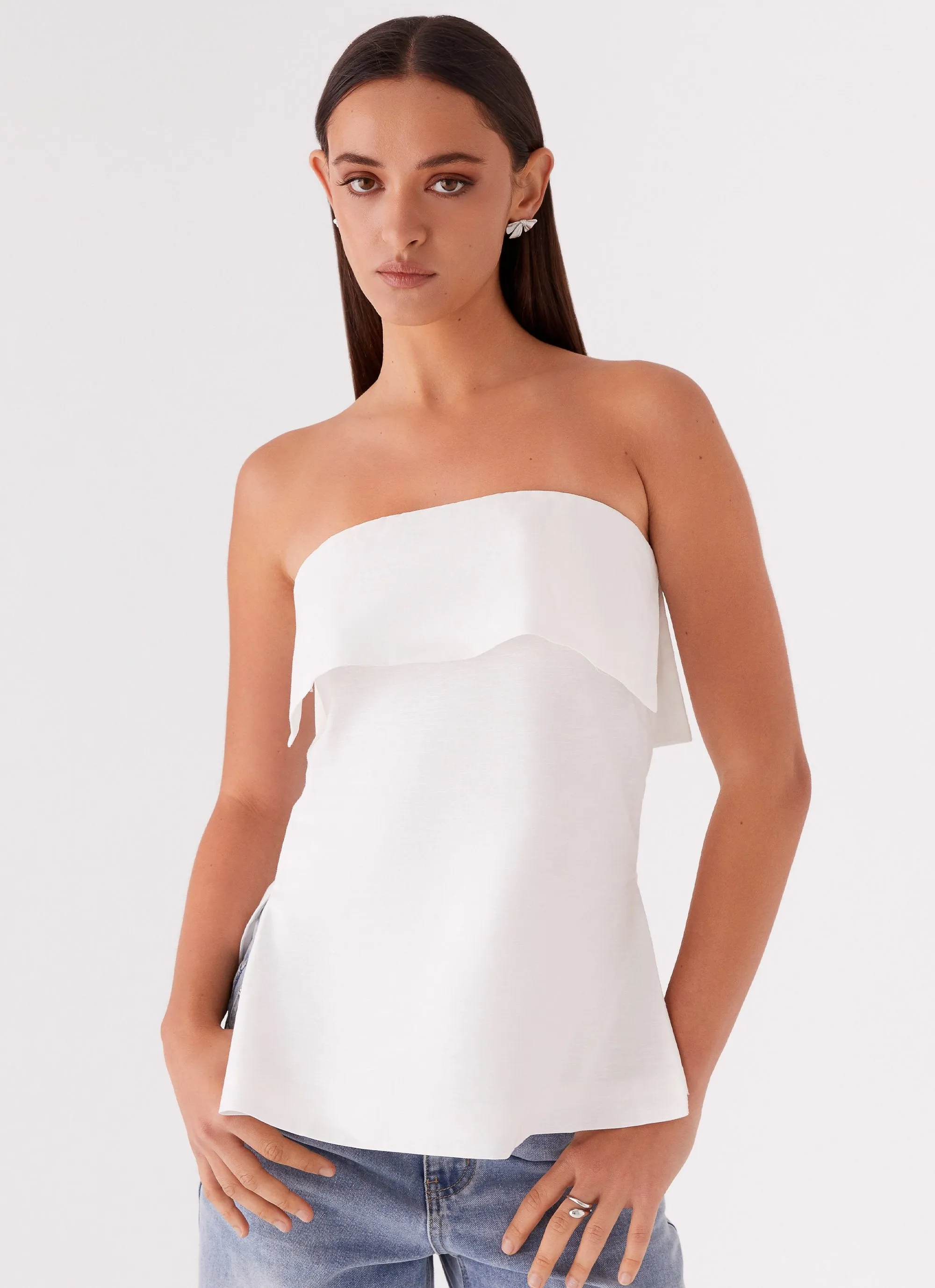 Dalmia Linen Top - White sold by Peppermayo product image thumbnail 5