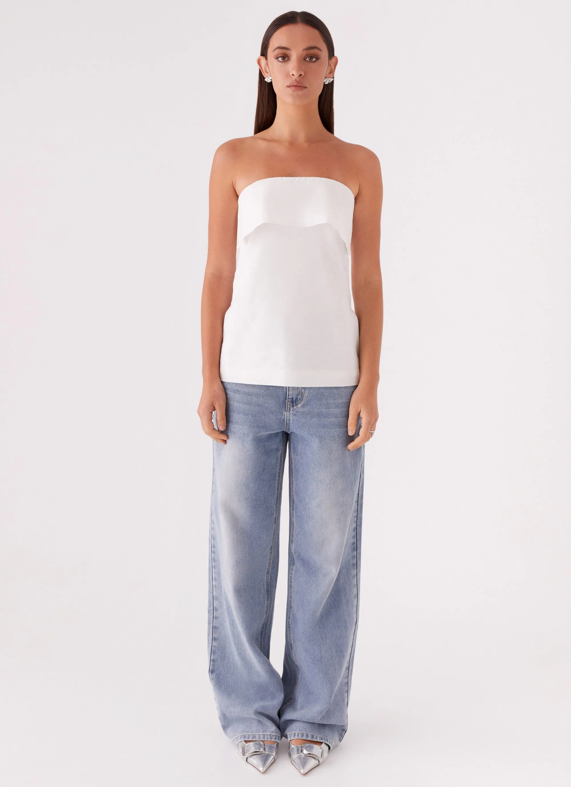 Dalmia Linen Top - White sold by Peppermayo product image thumbnail 2