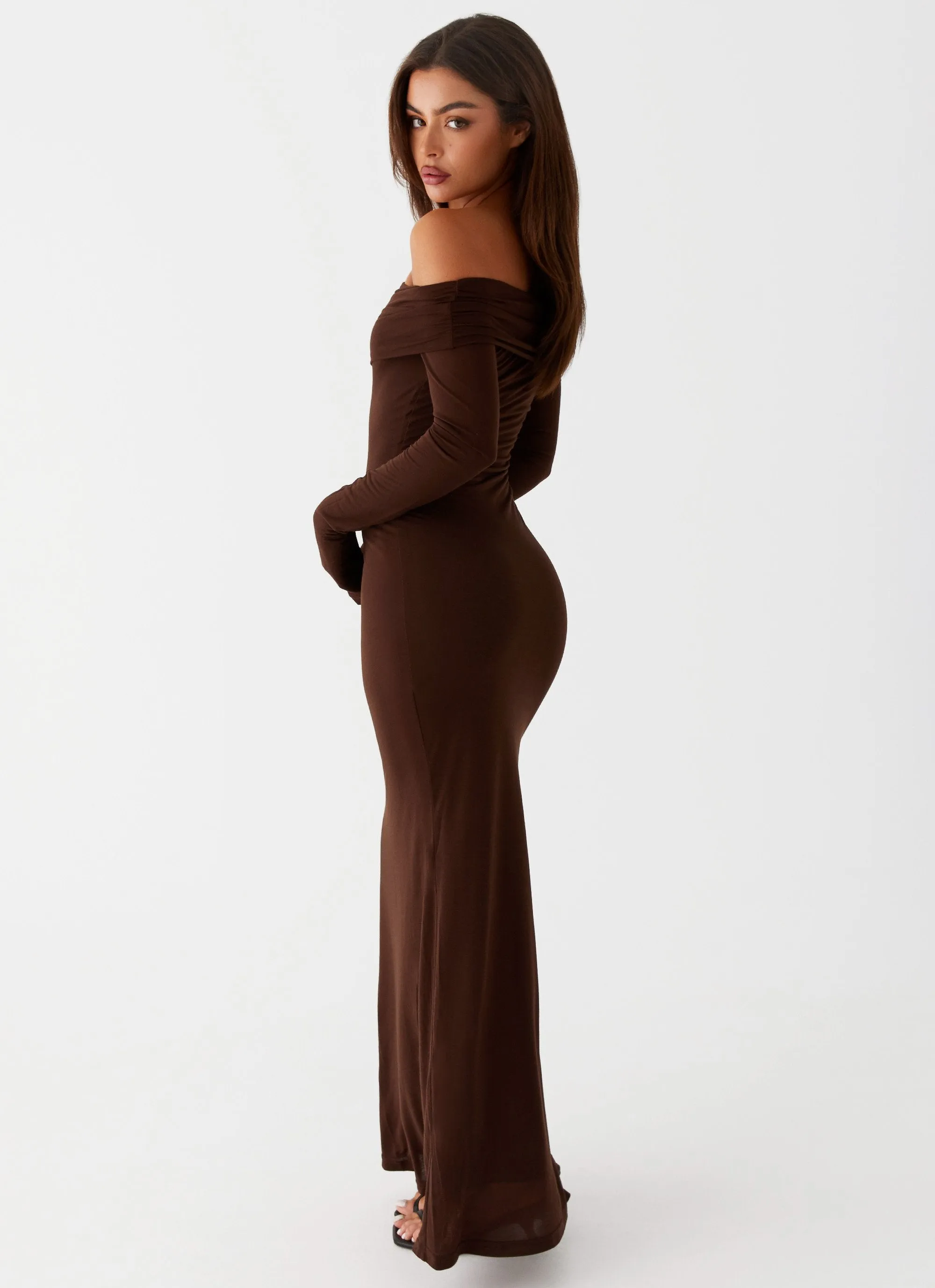 Cocoa Long Sleeve Maxi Dress - Chocolate sold by Peppermayo product image thumbnail 2