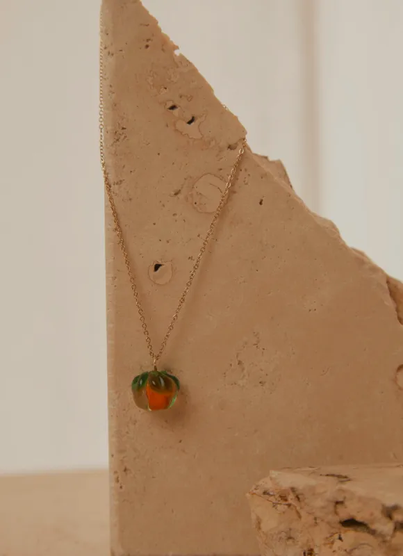 Fields Of Gold Necklace - Orange sold by Peppermayo