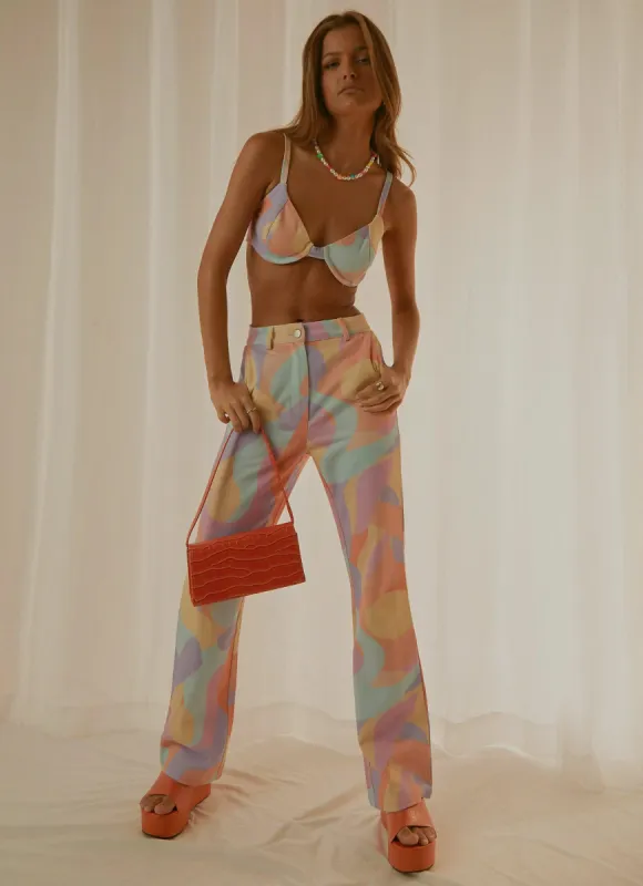 Keep Your Heart Pants - Pastel Wave sold by Peppermayo