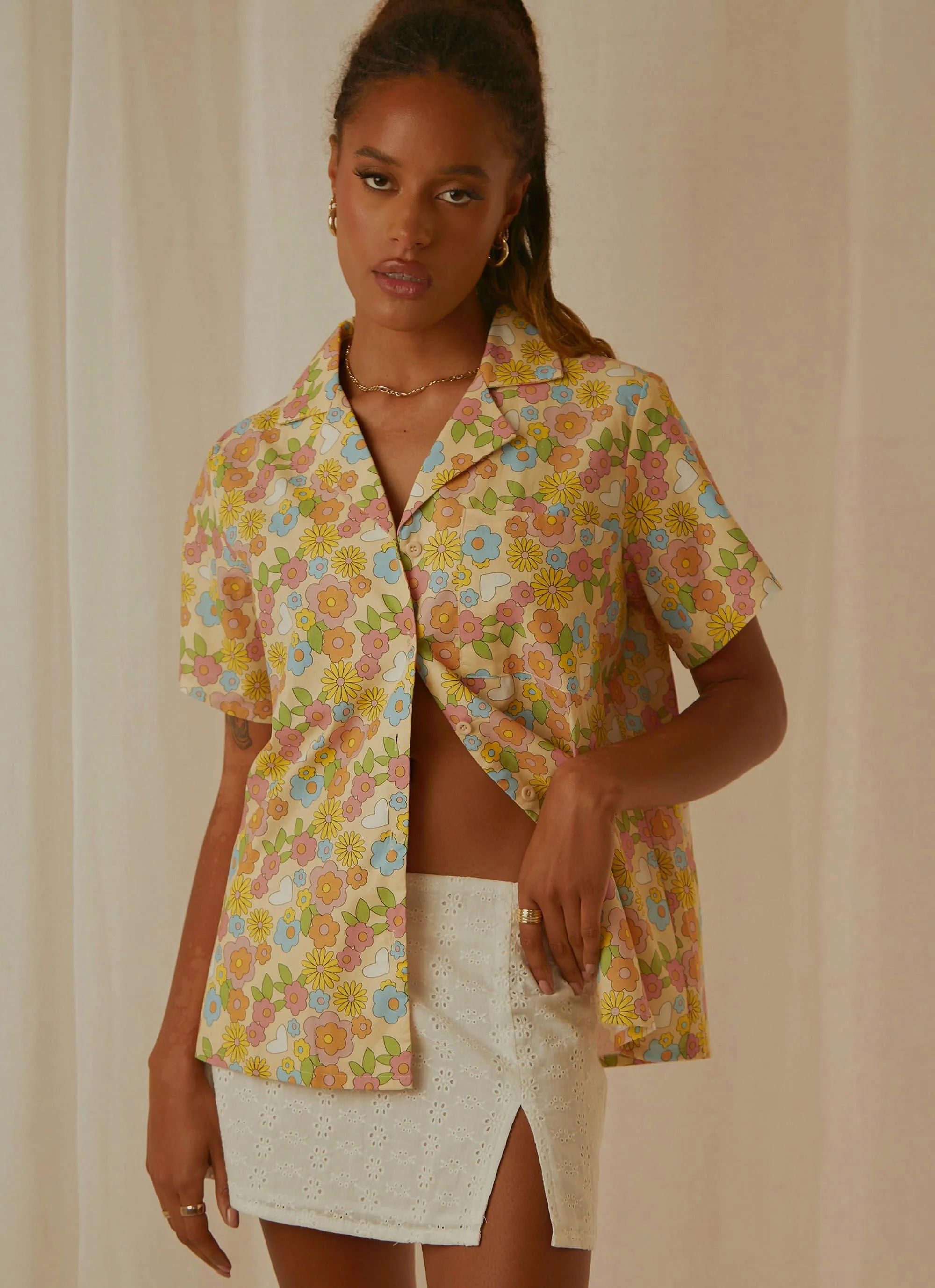 Summer Getaway Linen Shirt - Blossom sold by Peppermayo