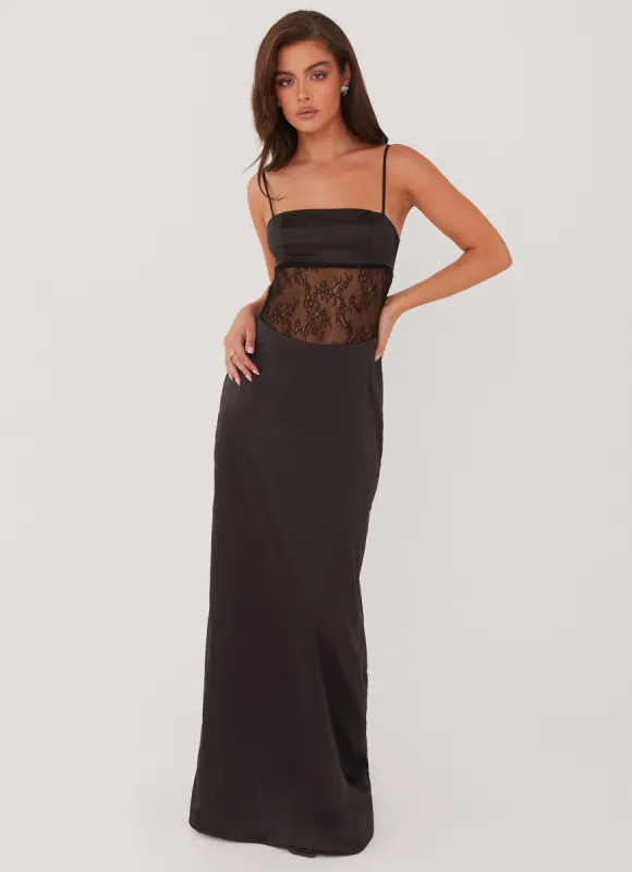 Palais Royale Lace Maxi Dress - Black sold by Peppermayo