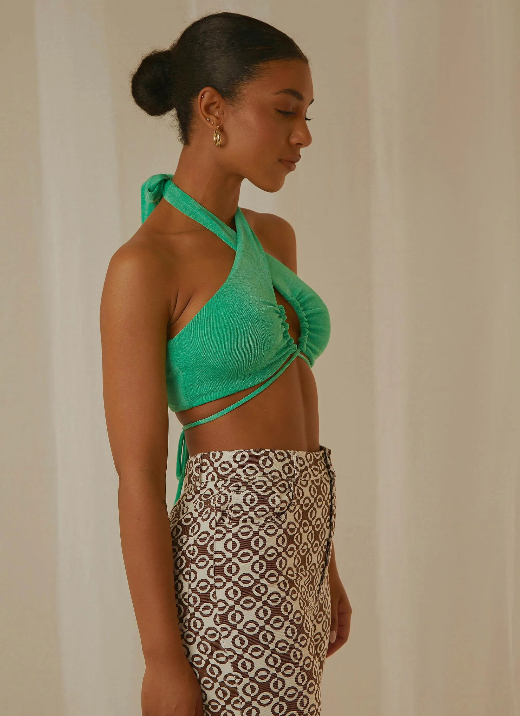 Harlow Crop Top - Jade Green sold by Peppermayo product image thumbnail 4