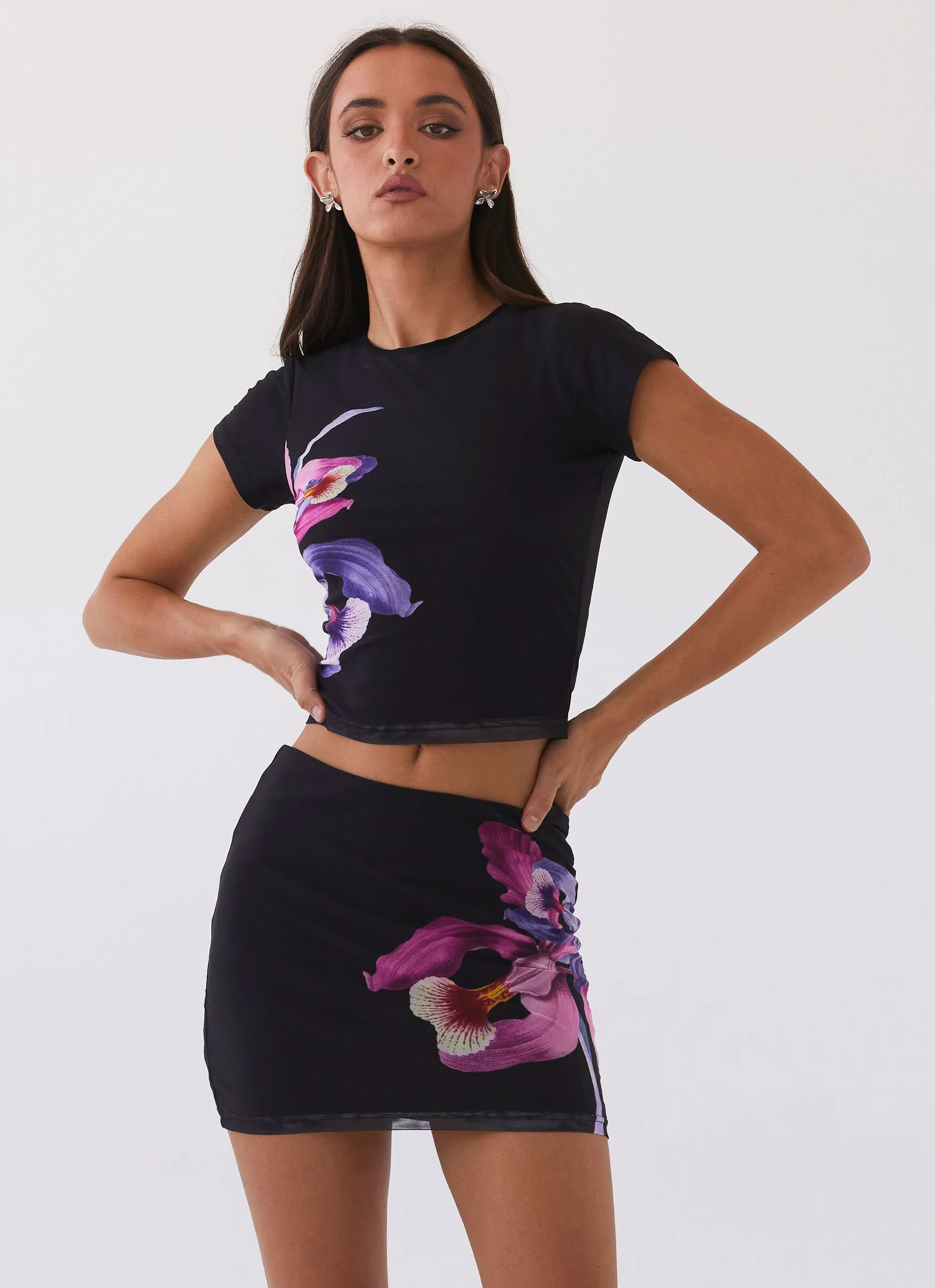 Sunset Bliss Mesh Tee - Cosmo Floral sold by Peppermayo product image thumbnail 5